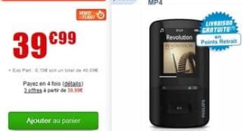 Moins de 40 euros le lecteur Mp4 Philips GoGear 8Go (60-70 euros ailleurs)