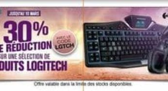 30% de remises supplémentaires sur Logitech (même déjà promo… )