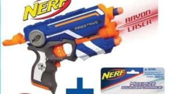 Moins de 10 euros le Pack Pistolet Nerf Firestrike + 12 fléchettes (livraison gratuite)