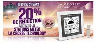 Station Météo pas chère ! 20% de remises supplémentaires sur La Crosse Technology