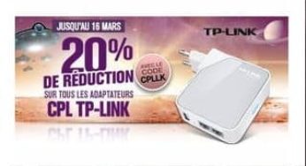 20% supplémentaires sur les adaptateurs CPL TP-LINK (même en promo)