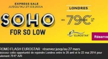 Vente flash : Londres à 79 euros de Paris, Lille, Calais et Bruxelles en Eurostar (billet A/R) !