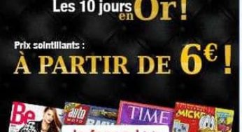 Abonnements magazines à partir de 3,59 euros les 3 mois ou 15 euros an (Auto Plus, Closer, Top Sante, Géo.. )