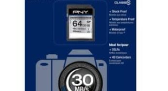 Moins de 40 euros la Carte SDXC 64Go PNY Performance cl. 10 (port inclus)