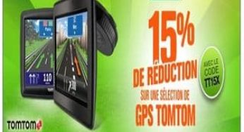 15% supplémentaires sur les GPS Tom Tom (à partir de 84 euros)