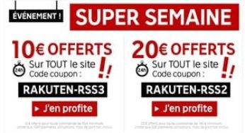 Aujourd’hui 10 ou 20 euros offerts sur Priceminister (code promo)