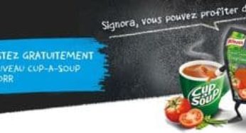 Gratuit : 1 soupe Cup-a-Soup Knorr gratuite (Belgique – Luxembourg)