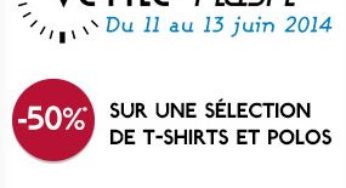 Plus de 600 t-shirts à moins 50% en vente flash Galeries Lafayette.