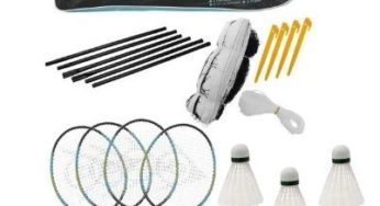 Moins de 18 euros le set 4 raquettes Badminton + filet+ volants + sac DUNLOP