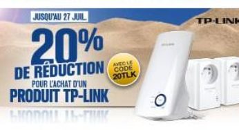 TP-Link moins cher ! 20% suppl. avec un code promo (CPL, Routeur, carte réseau…)