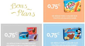 Remise immédiate sur les glaces Disney, Milka, Oreo, Oasis… (Coupon de réduction à imprimer)