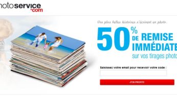 50% sur vos tirages photo chez PhotoService