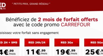 Code promo 2 mois de forfait SFR RED offerts (forfait sans engagement)