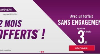 2 mois offerts sur tous les forfaits Virgin sans engagement (à partir de 3,99 euros/mois)