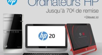 De 30 à 70 euros de remises immédiates sur l’achat d’un ordinateur HP