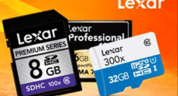 30% supplémentaires sur les cartes mémoire Lexar (cumulable promo / GrosBill)