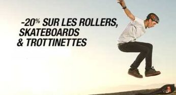 20% de remise immédiate sur les trottinettes, skate et rollers (code promo Amazon)