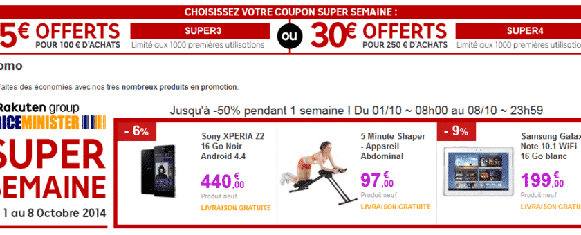 SUPER SEMAINE chez Priceminister