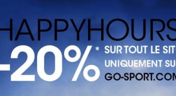 Nocturne GoSport : remise de 20% de 18h à 1h (samedi et dimanche)