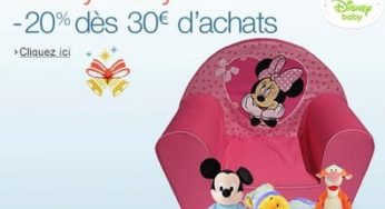 20% de remise immédiate sur Disney Baby (à partir de 30€) / livraison gratuite