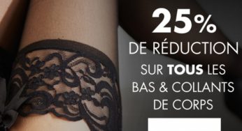 25% de remise sur tous les collants et bas jusqu’à lundi