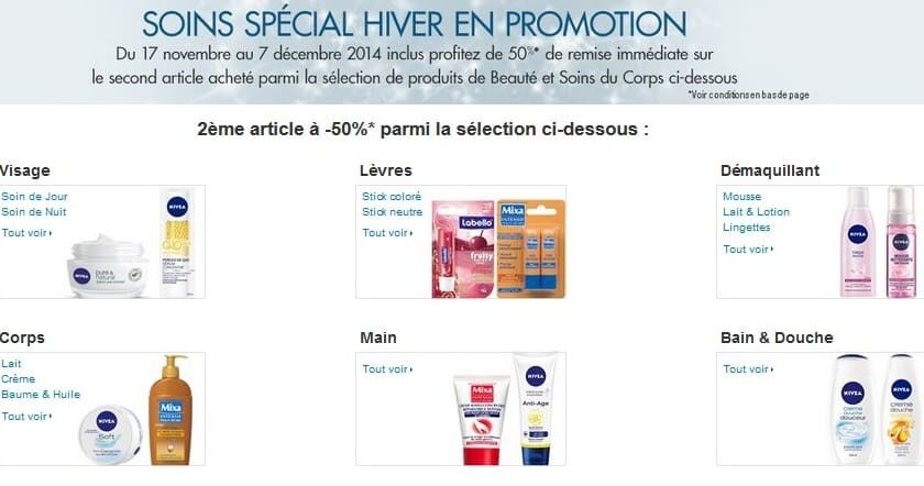 votre deuxieme article soins hivers a moitie prix