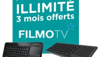 1 clavier Logitech acheté = 3 mois Pass Cinéma illimité FilmoTV offert