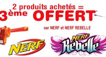 Bon plan Nerf : 2 achetés = le troisième gratuit (Nerf, Nerf Rebelle, Nerf Zombie…) Toys’R US