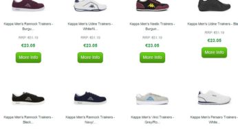 8 modèles de baskets Kappa Homme à 23 euros port inclus