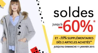 Soldes Camaïeu 2015 ! 2 articles = 10% suppl. jusqu’à dimanche!