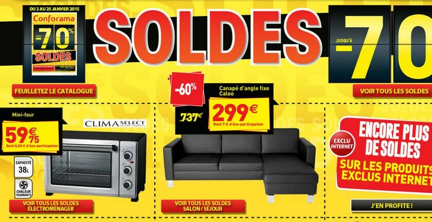 Soldes Conforama hiver 2015