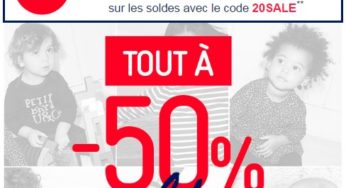 20% supplémentaires sur les soldes Petit Bateau + livraison gratuite jusqu’à dimanche soir !