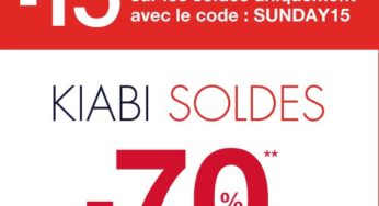 15% supplémentaire sur les soldes Kiabi : aujourd’hui seulement !