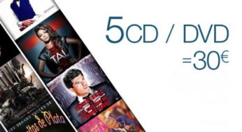 5 Films (DVD) et / ou Musique (CD) pour 30 euros port inclus (Amazon)