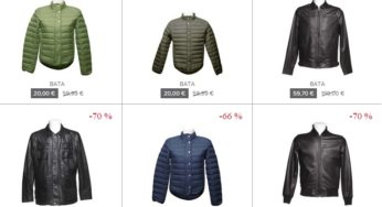 Doudounes et vestes Bata de -60 à -70% (ex : veste cuir homme à partir de 40 €, doudoune à 20 € !)