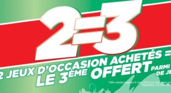 Occasion jeux Xbox 360 / PS3 : 2 achetés = 1 gratuit