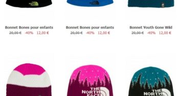 12 euros le bonnet enfant The North Face port inclus (et autres soldes)