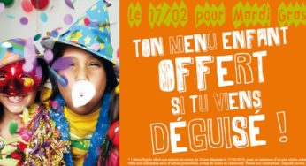 Menu enfant gratuit pour mardi gras dans les Pizza Pai (si déguisé, uniquement le 17 février)