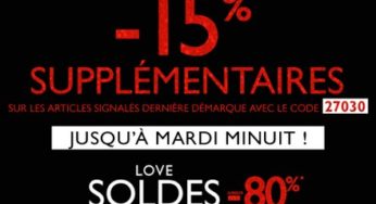 Fin des soldes La Redoute : 15% supplémentaire !