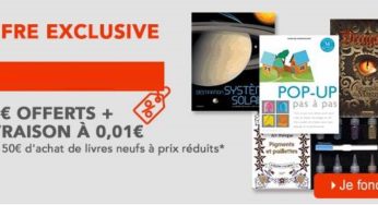 Decitre : 50€ de livres en promo 📚 achetés = 10€ de remises (livraison 0,01€)