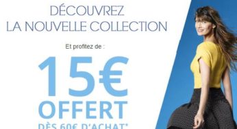 Camaïeu : 10 euros offerts dès 50 euros (ou 15€ sur 60€)