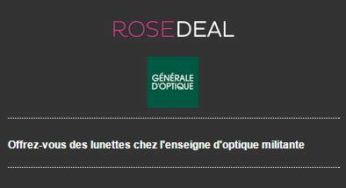 Bon d’achat Générale d’Optique : Solaire 100 euros pour 45 euros / Optique 130 euros pour 30 euros