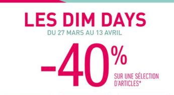 Jusqu’à ce soir ! Dim Days : 10% suppl. dès 2 articles et livraison gratuite dès 30 euros