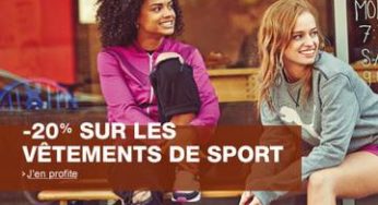 Vêtements de sport : 20% de remise dès 50 euros d’achats(Amazon)