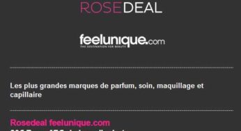 RoseDeal : 45 euros d’achat sur FeelUnique pour 20 euros (parfum, soin, maquillage) – livraison gratuite