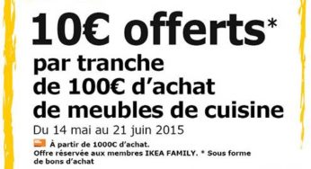 Ikea : 10 euros offerts tous les 100 euros sur le mobilier de cuisine