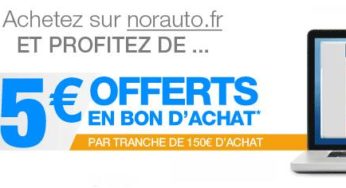 15 euros offerts tous les 150 euros d’achat sur Norauto