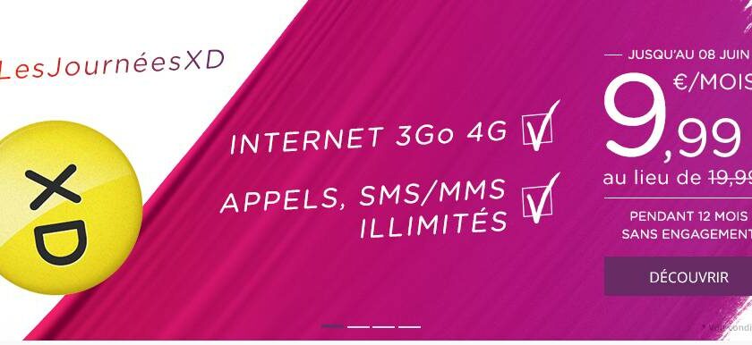 Forfait Virgin Mobile Appel/SMS/MMS illimité + internet 3Go