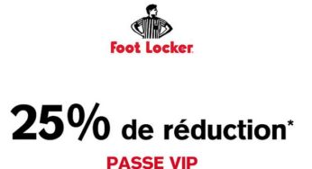 Foot Locker : 25% de réduction sur tout le magasin ou site (coupon)