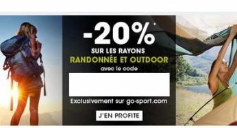 GoSport : remise de 20% sur les articles randonnée et Outdoor